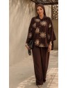 Ensemble Brodé Femme | Chemise & Pantalon Fluide – Mode & Mastour