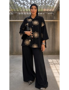 Ensemble Brodé Femme | Chemise & Pantalon Fluide – Mode & Mastour
