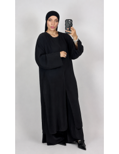 Ensemble Ample Bordeaux Femme | Tunique Longue & Pantalon Fluide – Mode & Mastour 2