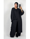 Ensemble Ample Bordeaux Femme | Tunique Longue & Pantalon Fluide – Mode & Mastour