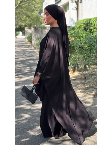 Ensemble Noir Fluide Femme | Cape & Pantalon Large – Mode & Mastour