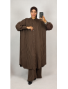 Ensemble Rayé Femme | Chemise Longue & Pantalon Fluide – Mode & Mastour