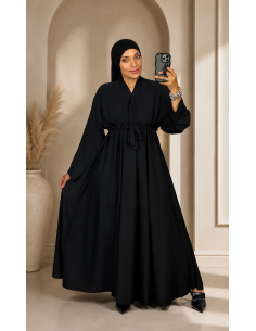 Robe Abaya Noire Longue Femme à Nouer | Mode & Mastour 2