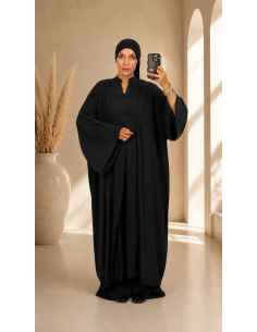 Ensemble Noir Style Kimono Femme | Veste Longue & Pantalon Fluide – Mode & Mastour