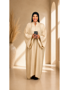 Robe Longue Beige Style Kimono Femme | Élégante & Mastour – Mode & Mastour 2