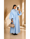 Robe Longue en Popeline Bleu Ciel Femme | Robe Mastour Chic – Mode & Mastour