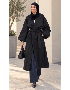 Trench long oversize femme ceinturé | Modest Fashion 2