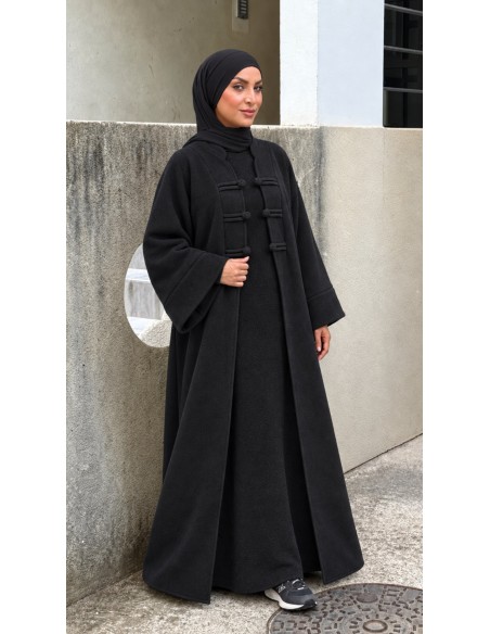 Manteau kimono long femme à attaches | Modest Fashion
