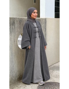 Manteau kimono long femme à attaches | Modest Fashion