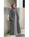Manteau kimono long femme à attaches | Modest Fashion