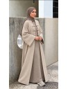 Manteau kimono long femme à attaches | Modest Fashion