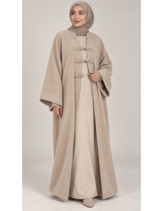 Manteau kimono long femme à attaches | Modest Fashion 2