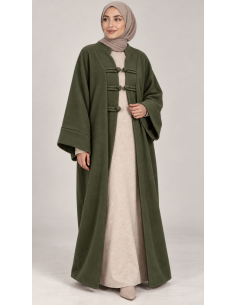 Manteau kimono long femme à attaches | Modest Fashion