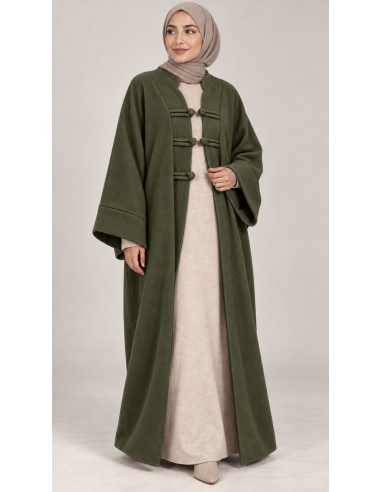 Manteau kimono long femme à attaches | Modest Fashion