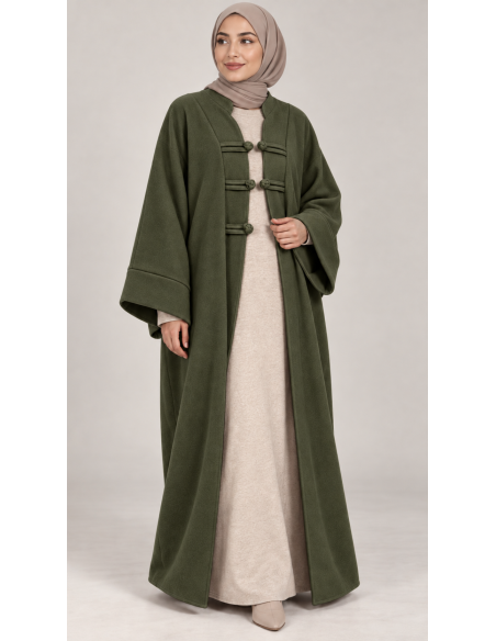 Manteau kimono long femme à attaches | Modest Fashion