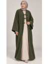 Manteau kimono long femme à attaches | Modest Fashion