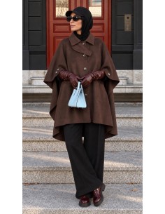 Cape manteau oversize femme boutonnée | Modest Fashion 2
