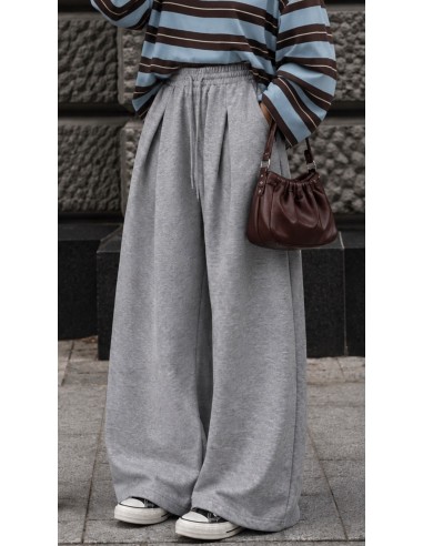 Pantalon Large à Pinces gris Prune Femme | ModeetMastour