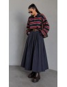 Jupe Longue Femme Marine avec Ceinture | ModeetMastour