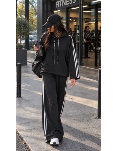 Ensemble Sportswear Noir Femme – Sweat & Pantalon Large | ModeetMastour 2