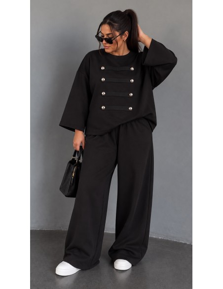 Ensemble Femme noir Pantalon Large | ModeetMastour