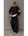 Ensemble Femme Noir Oversize Sweat & Pantalon Large | ModeetMastour
