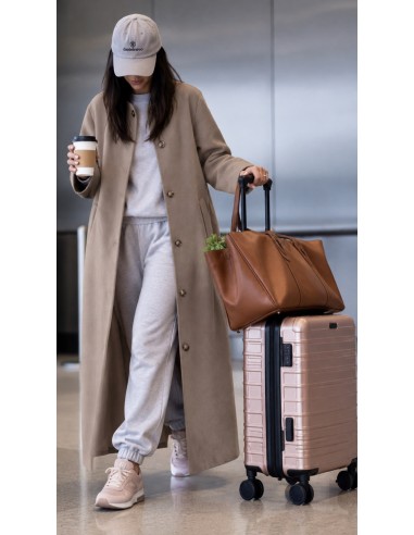 Manteau Long Oversize Femme avec Écharpe Taupe | ModeetMastour