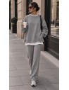 Ensemble Femme Gris Sweat Oversize et Pantalon Large | ModeetMastour