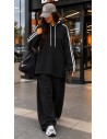 Ensemble Jogging Noir Oversize Femme | ModeetMastour