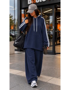 Ensemble Jogging Marine Oversize Femme | ModeetMastour