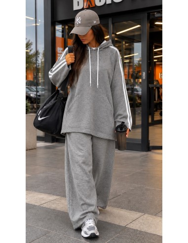 Ensemble Jogging Gris Oversize Femme | ModeetMastour