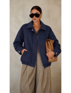 Veste Bomber marine Femme Chic | ModeetMastour