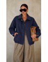 Veste Bomber marine Femme Chic | ModeetMastour