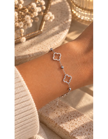 Bijoux en acier inoxydable  Inspiration Vancleef argent