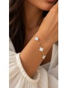 Bijoux en acier inoxydable  Inspiration Vancleef Or nacre