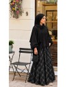 Ensemble Jupe Longue à Carreaux et Pull Oversize | ModeetMastour