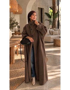Manteau Long Oversize Femme Col Montant | ModeetMastour