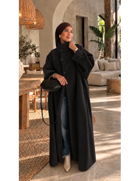 Manteau Long Oversize Femme Col Montant | ModeetMastour